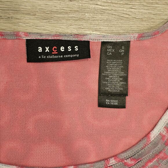 Pink Red Ombre Ikat Italian Geomatric Print Top Indiecore Maximalist Eurogirl S - Picture 2 of 7